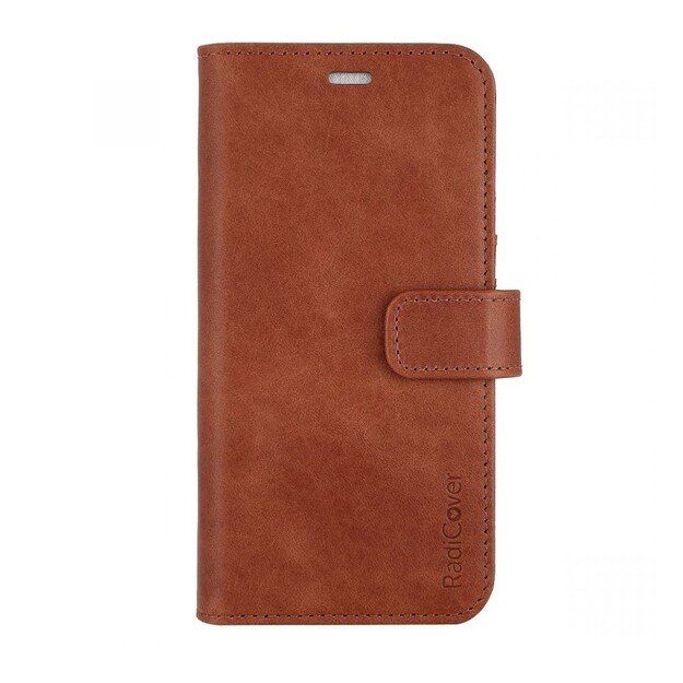 RadiCover - Radiation Protection Wallet Vegan Leather 2in1 iPhone 14 Exclusive Brown