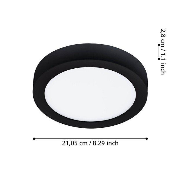 EGLO - Fueva-Z ceiling lamp black Ø21 - TW - Zigbee, Bluetooth