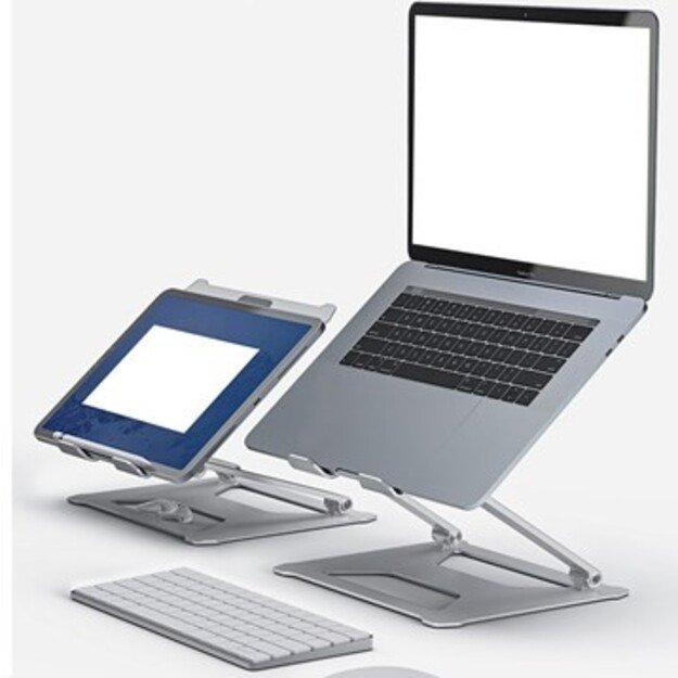 Philbert - Laptop/Tablet Stand/Desk Universal w/key, Silver