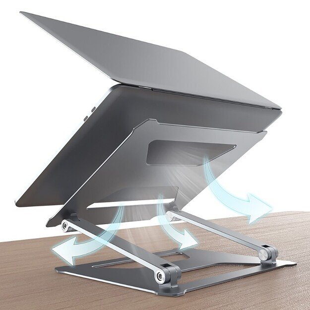 Philbert - Laptop/Tablet Stand/Desk Universal w/key, Silver