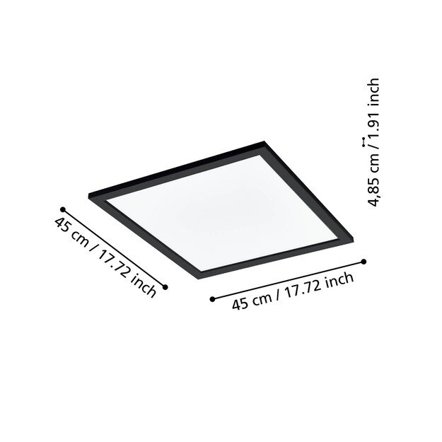 EGLO - Salobrena-Z panel black 45x45 - TW - Zigbee, Bluetooth