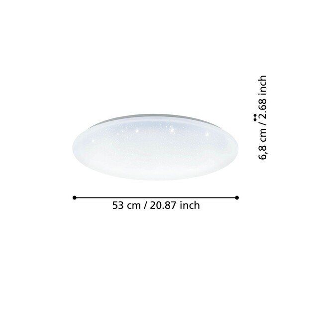 EGLO - Totari-Z ceiling lamp white with crystal effect Ø53 - TW - Zigbee, Bluetooth