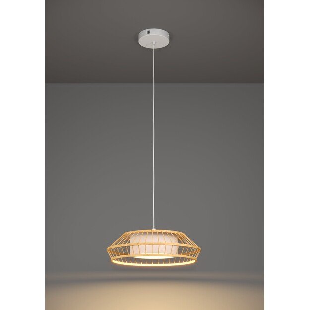 EGLO - Yuku-Z pendant lamp bamboo Ø46 - RGB + TW - Zigbee, Bluetooth