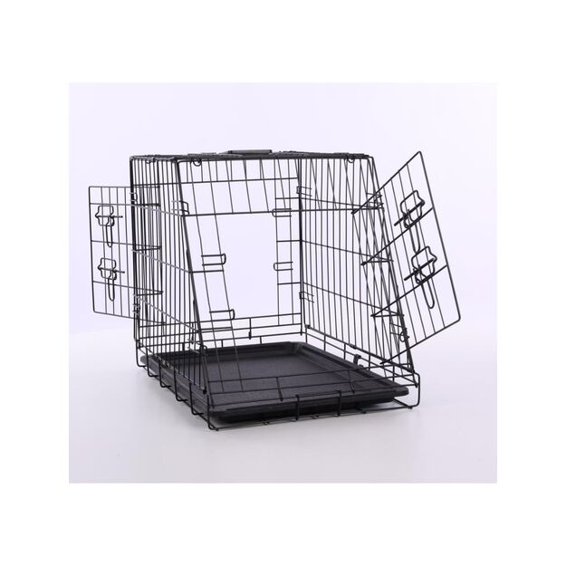 Nordic Paws - Sloping Wire cage black, M 77,5x48,5x55,5cm - (540058528018)