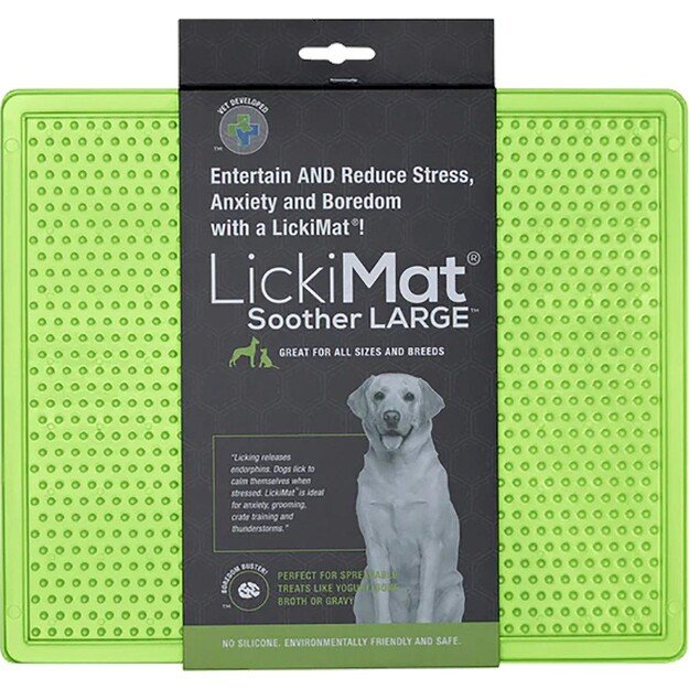 LICKIMAT - Dog lick mat Soother Xl Green 30,5X25,5Cm - (645.5392)