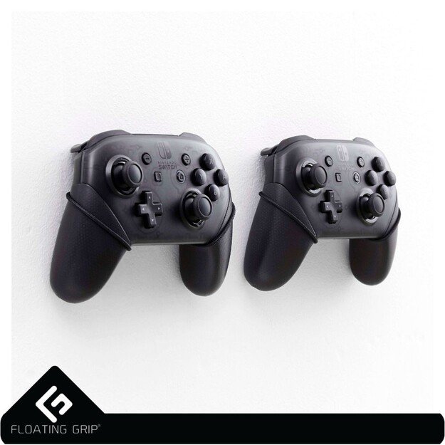Nintendo Switch Pro Controller wall mount by FLOATING GRIP®, Black