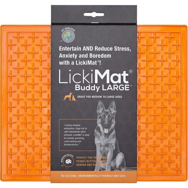 LICKI MAT - Dog Bowl Buddy Xl Orange 30,5X25,5Cm - (645.5380)