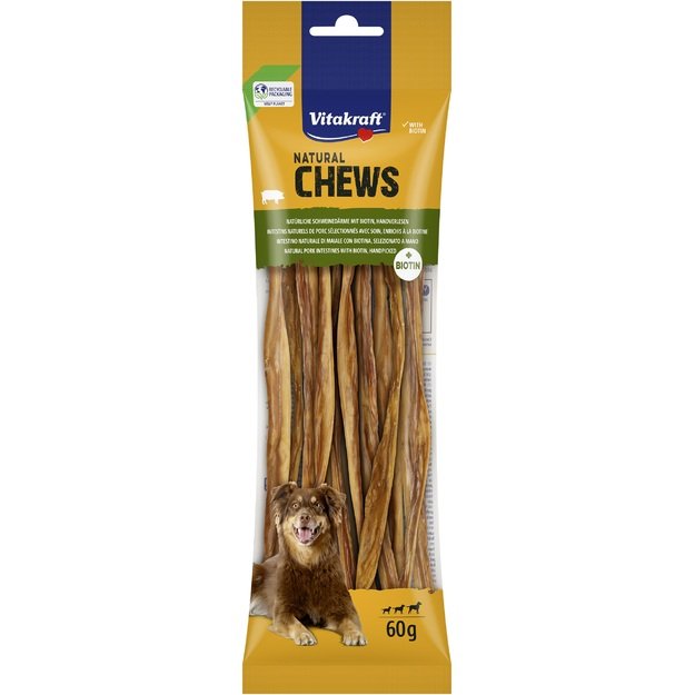 Vitakraft - NATURAL CHEWS pig intestine dried for dog 60g - (58291)