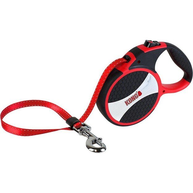 KONG - Retractable leash Explore L 7,5M Tape Red max 50Kg - (608.1220)