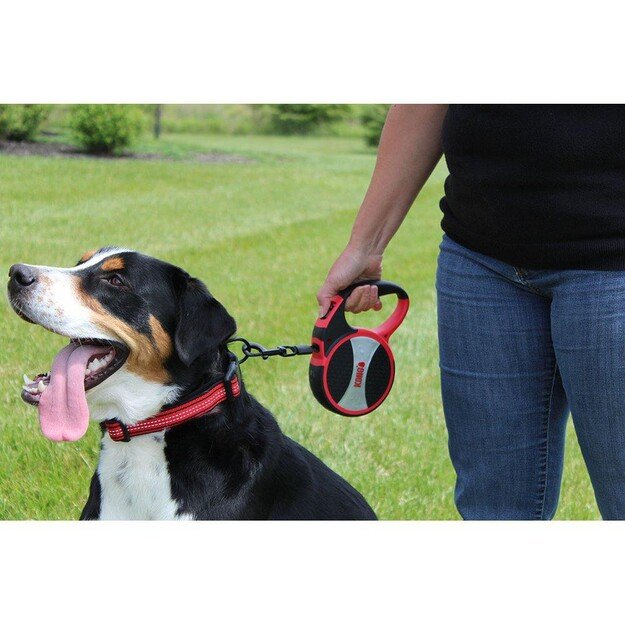 KONG - Retractable leash Explore L 7,5M Tape Red max 50Kg - (608.1220)