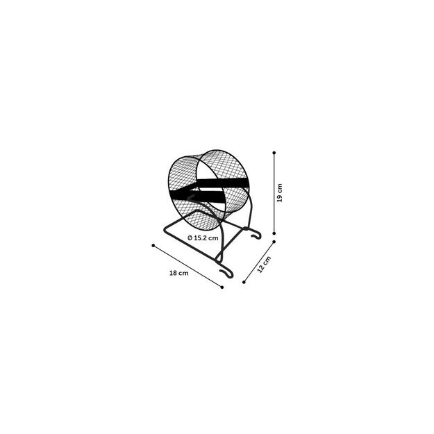 Flamingo - Exercise wheel for hamsters, M - (540058512659)