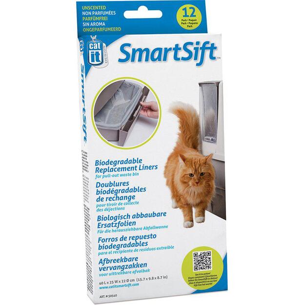 CATIT - Biodegradable Replacement Liners (Bottom) Smart Sift 12St - (775.1072)