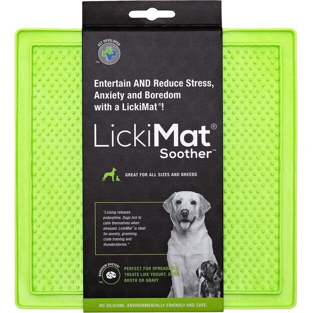 LICKIMAT - Dog lick mat Soother Green 20X20Cm - (645.5342)