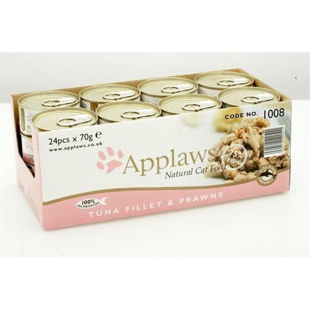 Applaws - 24 x Wet Cat Food 70 g - Tuna & Prawn