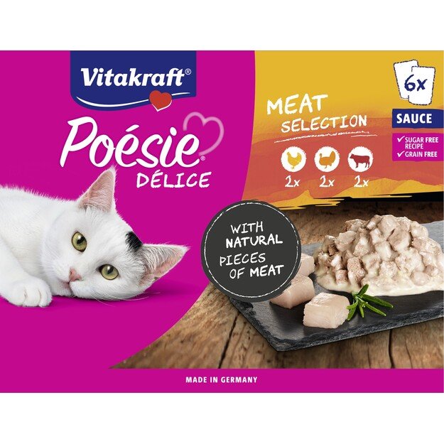 Vitakraft - Poésie® Délice multipack, variant with meat 6x85gr