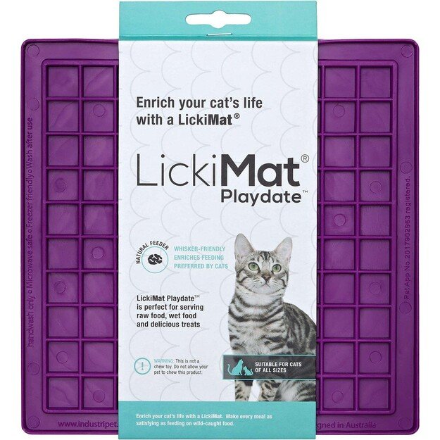 LICKIMAT - Cat Playdate Purple 20X20Cm - (785.5334)