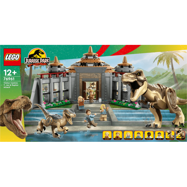 LEGO Jurassic World - Visitor Center: T. rex & Raptor Attack (76961)