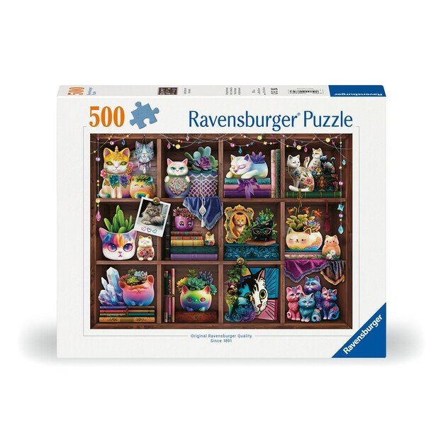 Ravensburger - Puzzle Cubby Cats and Succulents 500p (12000874)