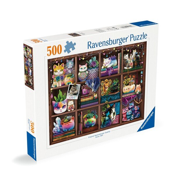 Ravensburger - Puzzle Cubby Cats and Succulents 500p (12000874)