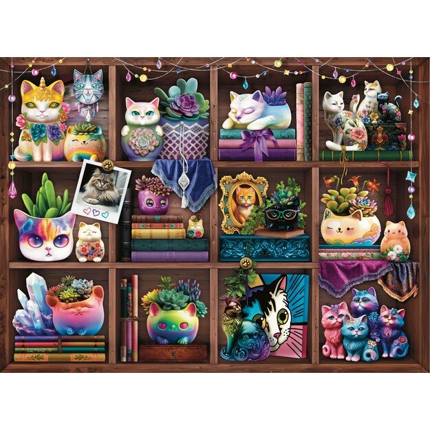 Ravensburger - Puzzle Cubby Cats and Succulents 500p (12000874)