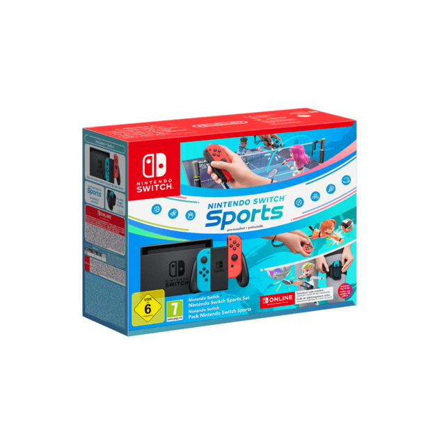 Nintendo Switch With Joy-Con - Neon Blue and Neon Red inc. Sport