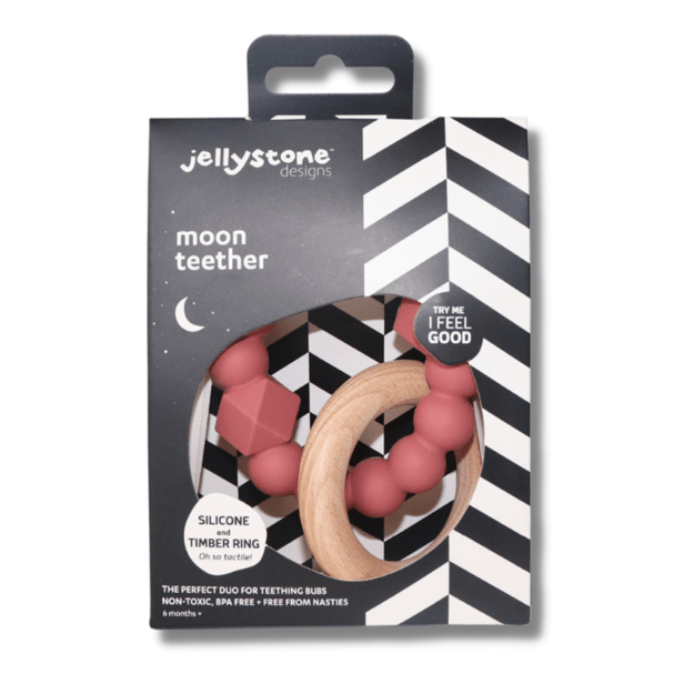 Jellystone Designs - Moon Teether - dusty pink (JSD0350)