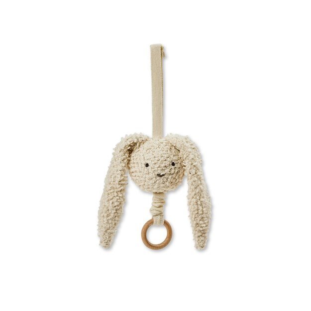 Smallstuff - Music Mobile Rabbit, Off. White Bouclé