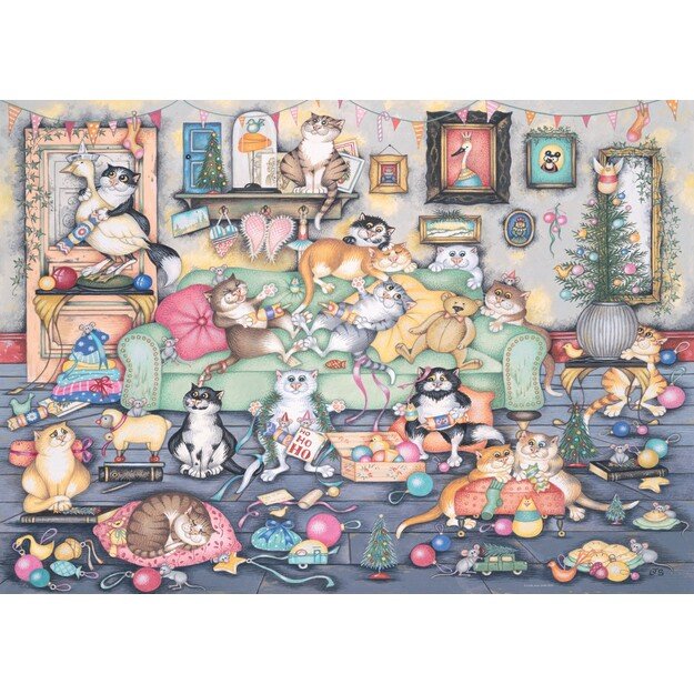 Ravensburger - Puzzle Crazy Cats Christmas Crackers 1000p (12001244)