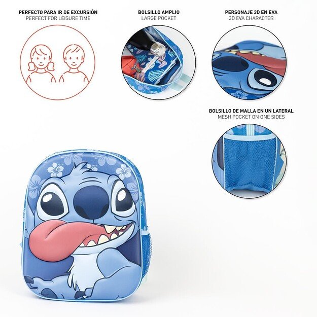 Cerda - Kids Backpack 3d Stitch (2100005111)