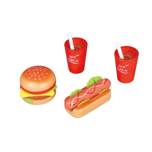 Small Wood - Lunch for Two – Hamburger and Hot Dog Set Menu (L40152)