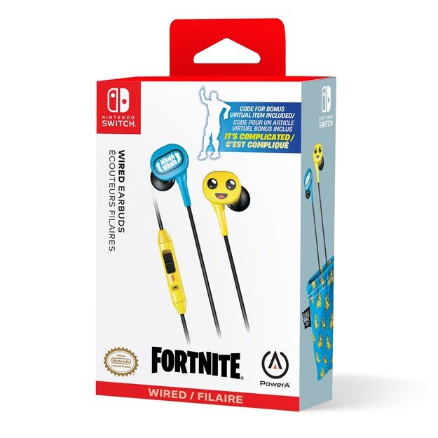 PowerA Wired Earbuds - Peely Fortnite (Nintendo Switch) /Nintendo Switch