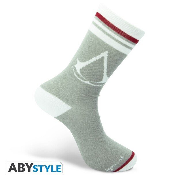 ASSASSIN'S CREED - Socks- Grey - White - 