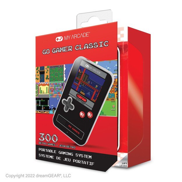 MY ARCADE, GO GAMER CLASSIC (300 GAMES IN 1), BLACK, GRAY, RED