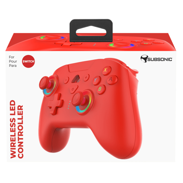 Subsonic Wireless Led Controller Red - Nintendo Switch