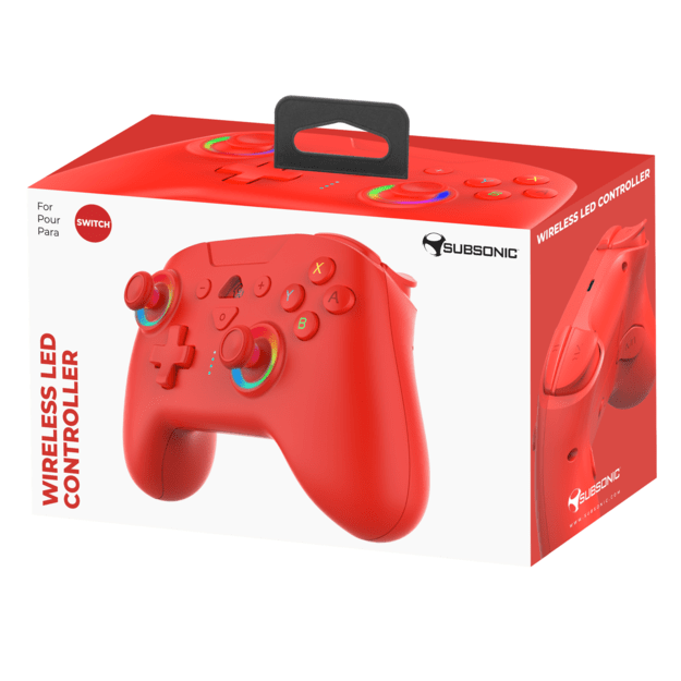 Subsonic Wireless Led Controller Red - Nintendo Switch