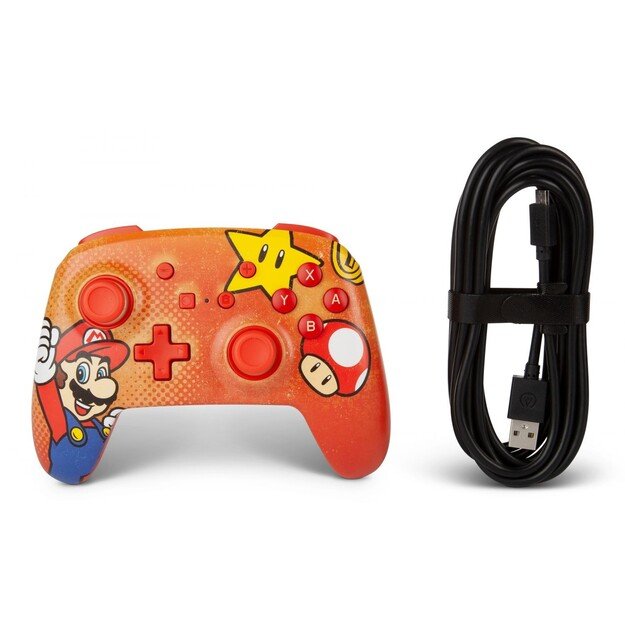 PowerA Nintendo Switch Enh Wired Controller - Mario Vintage