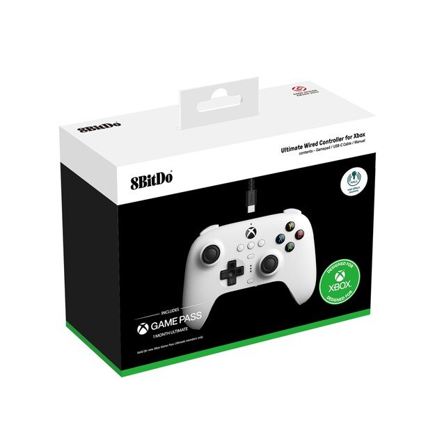 8BitDo Ultimate Wired Controller for Xbox Hall Ed/ White