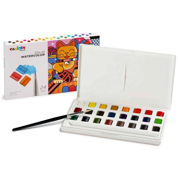Carioca Plus - Water color set, 24 pcs (809311)