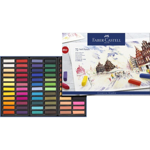 Faber-Castell - Soft pastels Mini cardboard box (72 pcs) (128272)