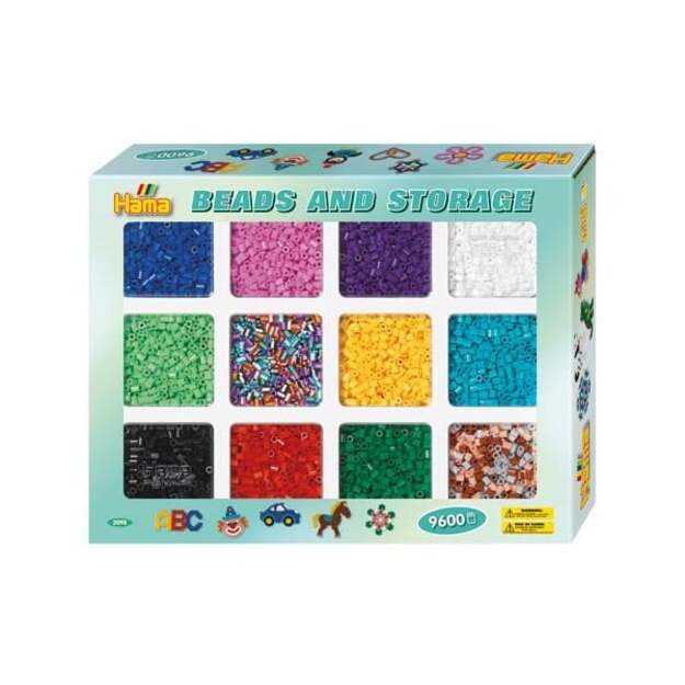 Hama - Beads - Midi - 9.600 beads and storage (2095)