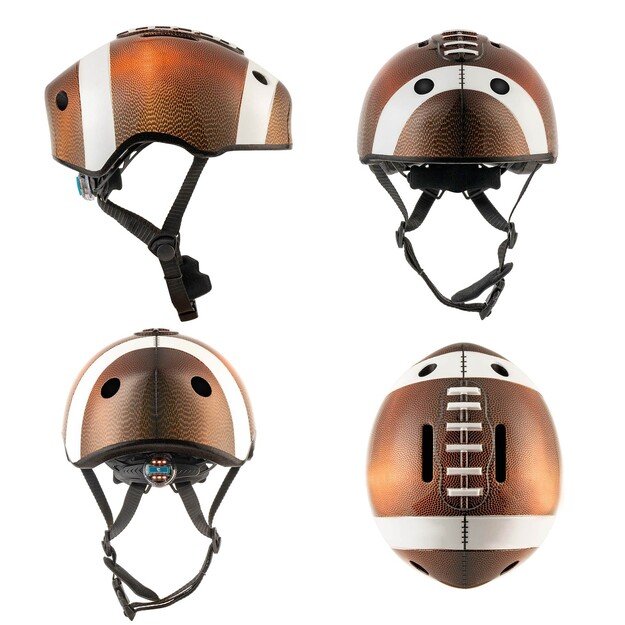 Crazy Safety - Football Bicycle Helmet - Brown (103001-01)