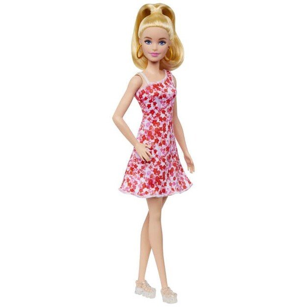 Barbie - Fashionista Doll - Pink Floral Dress (HJT02)