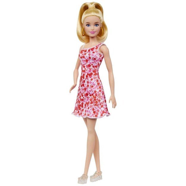 Barbie - Fashionista Doll - Pink Floral Dress (HJT02)