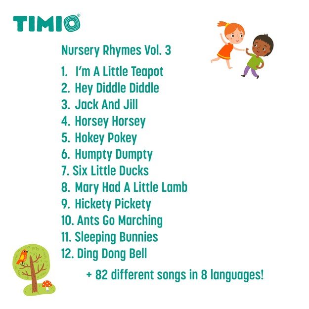 Timio - Disc Set 4 - Nursery Rhymes, Fairy Tales, Dinosaurs and Small Insects - (TM-TMD-04E)