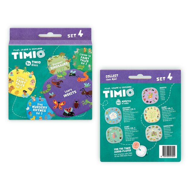 Timio - Disc Set 4 - Nursery Rhymes, Fairy Tales, Dinosaurs and Small Insects - (TM-TMD-04E)