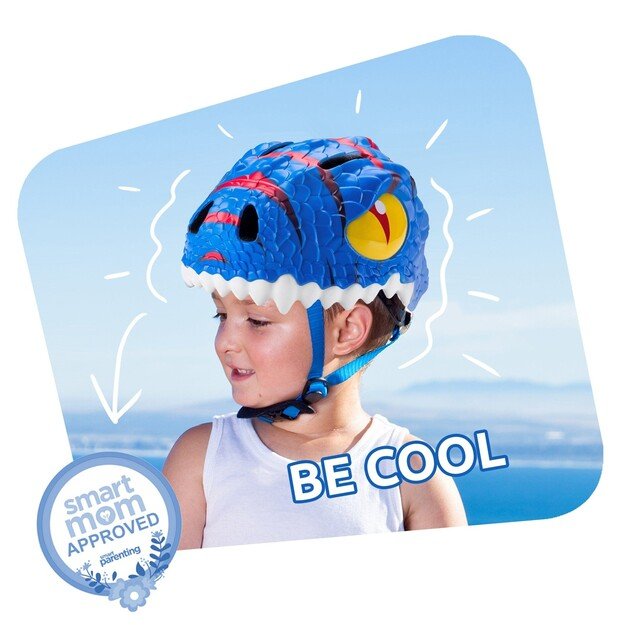 Crazy Safety - Dino Bicycle Helmet - Blue (100201-02-01)