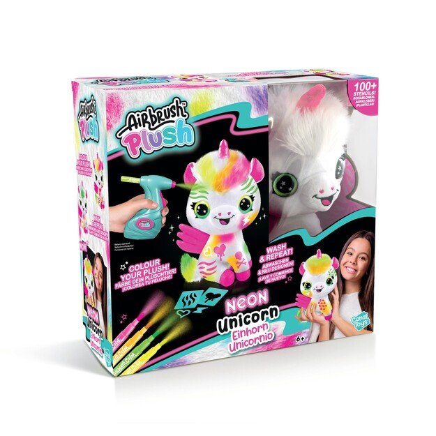 Airbrush Plush - Neon Unicorn (111024)