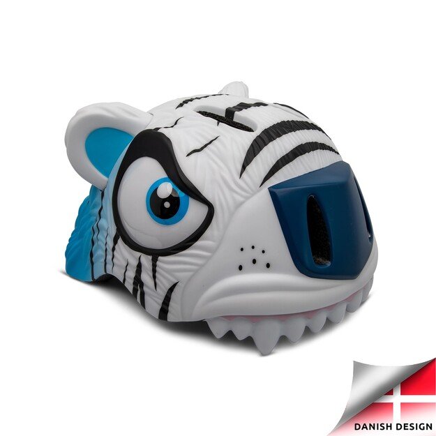 Crazy Safety - Tiger Bicycle Helmet - White (100101-03-01)