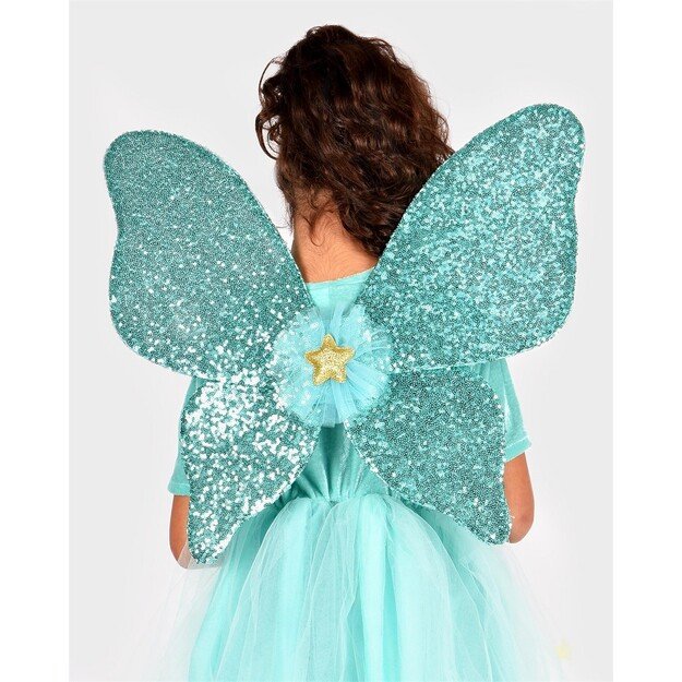 Den Goda Fen - Wings w. Sequin Mint Green (50 cm) (F3550)