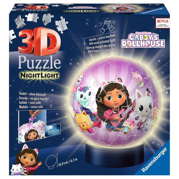 Ravensburger - 3D Puzzle Gabby's Dollhouse Night Light 72p (10311575)